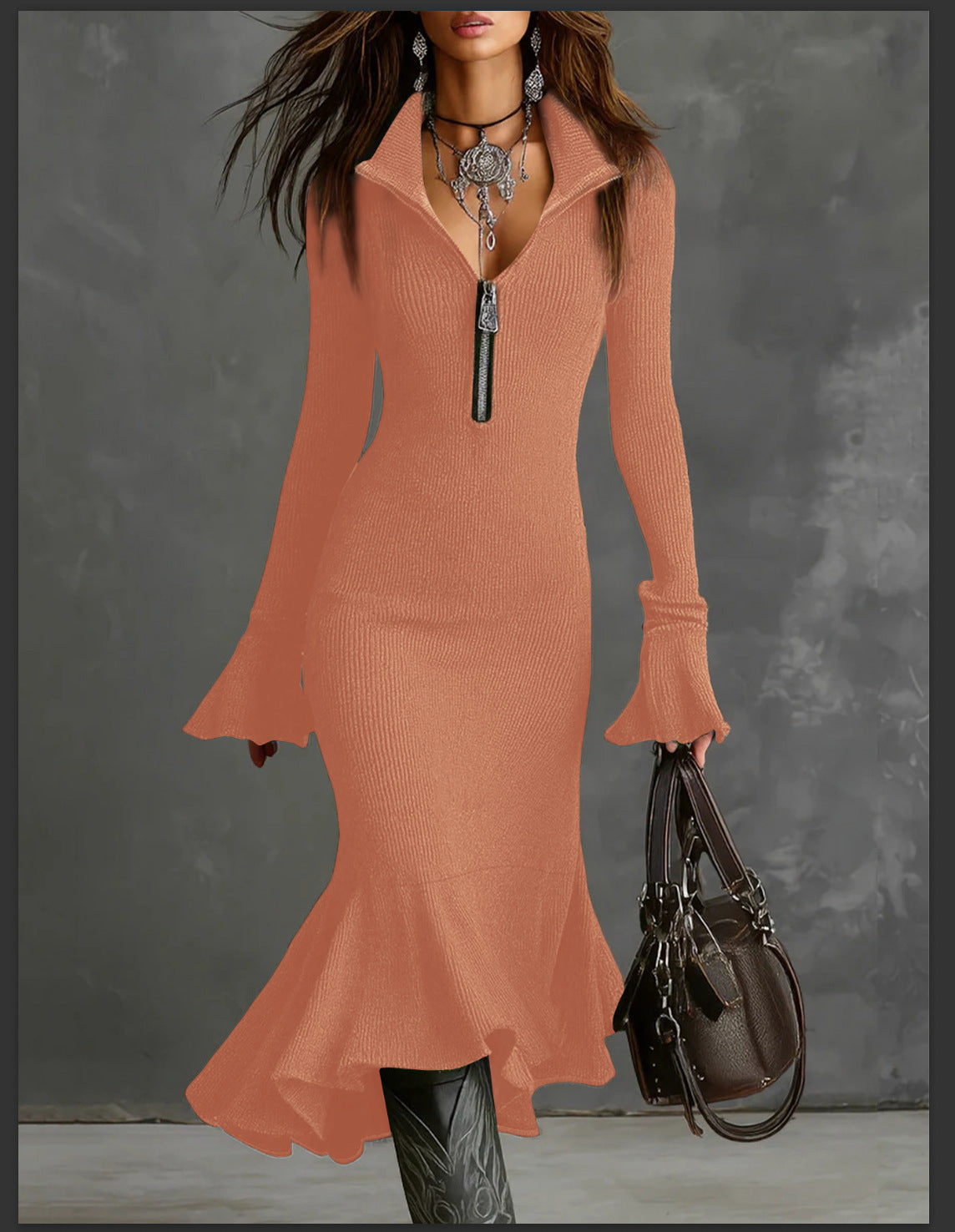 Knitted Fishtail Dress