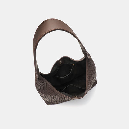 Retro Woven PU Leather Shoulder Bag