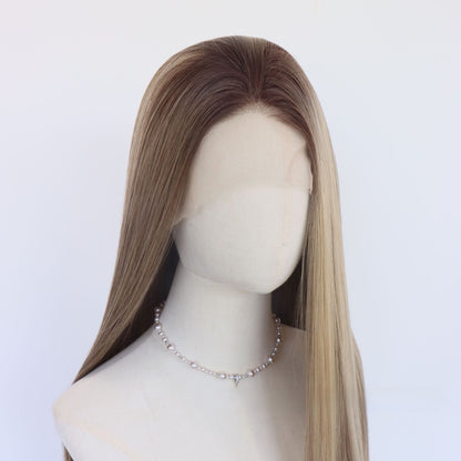 Synthetic Lace Front Wig with Heat-Resistant Fiber