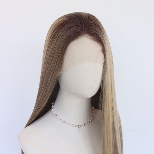 Synthetic Lace Front Wig with Heat-Resistant Fiber
