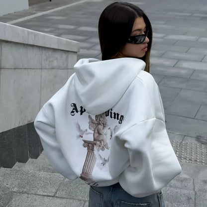 Back-printed hooded sweatshirt