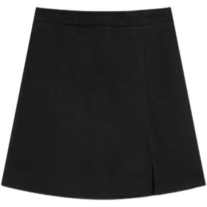 A-Line High Waist Slit Short Skirt