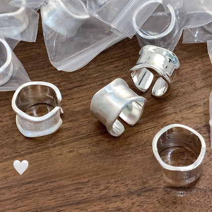 Adjustable Sterling Silver Geometric Ring