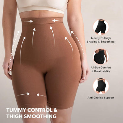 High-Waisted Tummy Control Shapewear Shorts