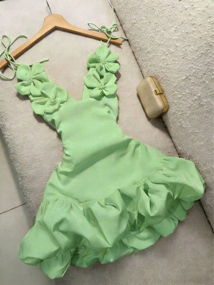 Floral Strap Holiday Dress