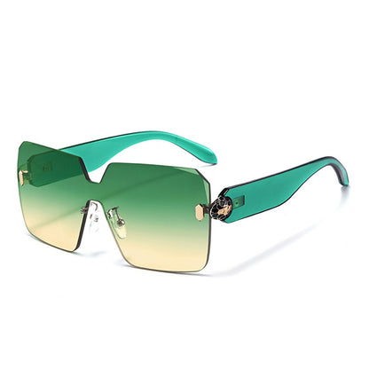 Rimless Cut Edge Snake Head Sunglasses
