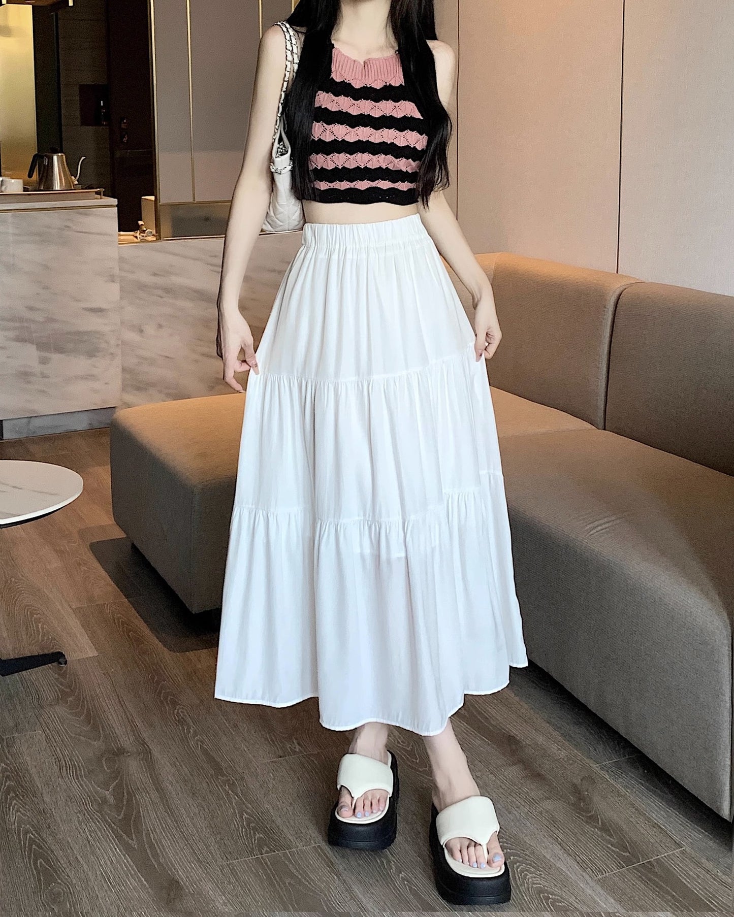 High Waisted Slimming A-Line Skirt