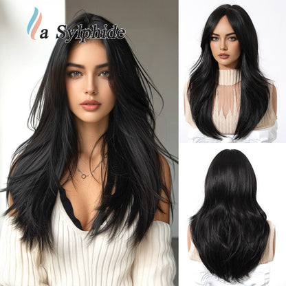 Long Curly Synthetic Hair Wig with Gradient Colors 24inch