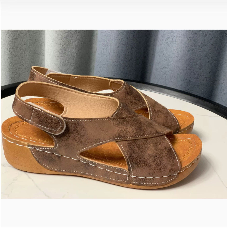 Roman Sandals Platform Thick Sole Casual Open-Toe Versatile Beach Sandals