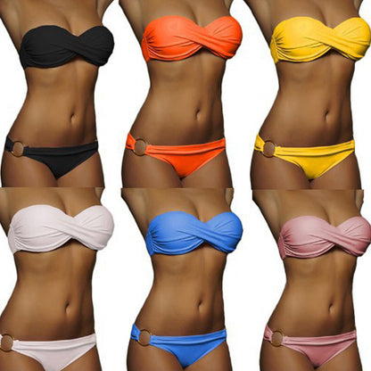 Womens High Waist Bikini Swimsuit Drip Depot