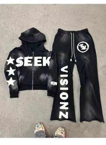 Hooded Pullover Sweatshirt Suit Drip Depot