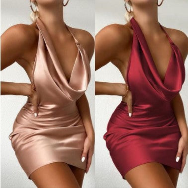 Women's Sling Strap Dress with Print