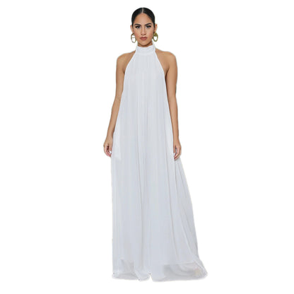 Sleeveless Backless Chiffon Jumpsuit