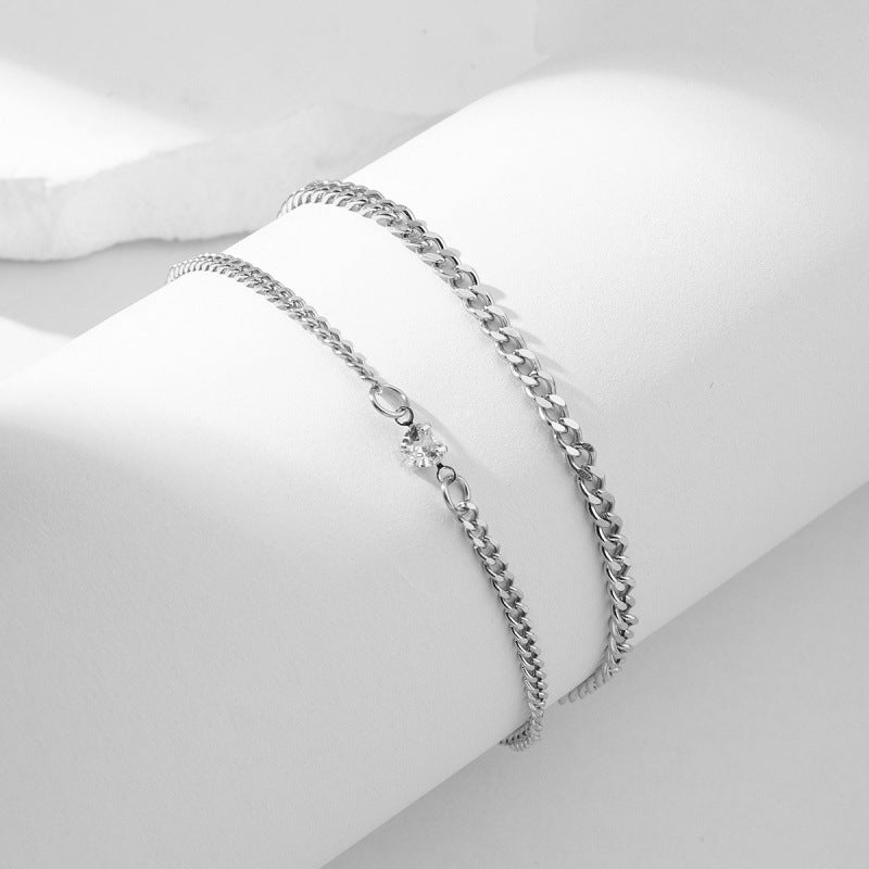 Geometric Heart Couple Bracelet Set Drip Depot
