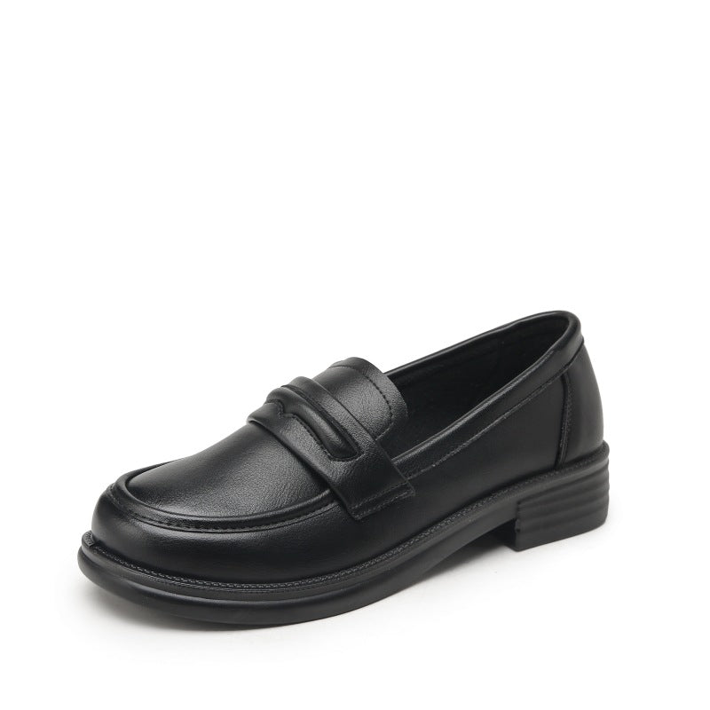 Round-Toe Thick-Soled Loafers