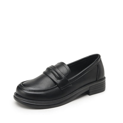 Round-Toe Thick-Soled Loafers