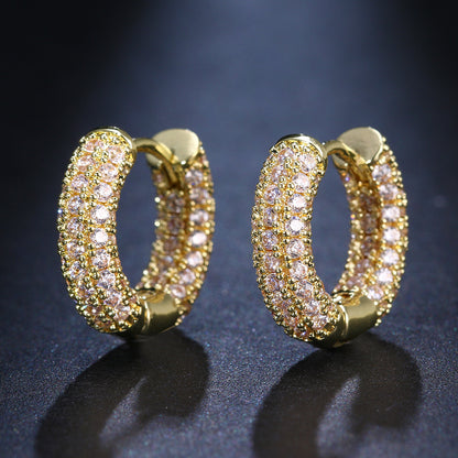 Fashion Zircon Circle Earrings
