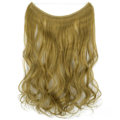 Seamless Fish Line Hair Extension Curly Synthetic Wig