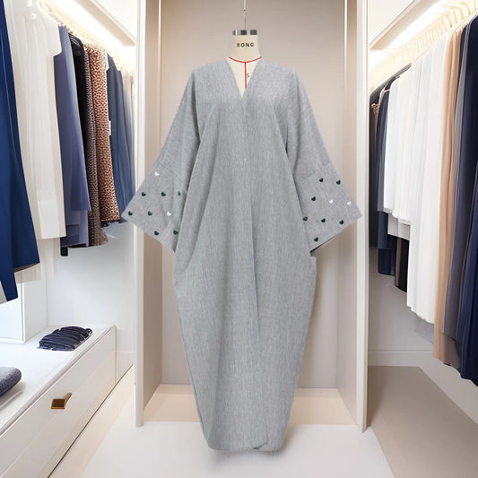 Embroidered  Cardigan Robe