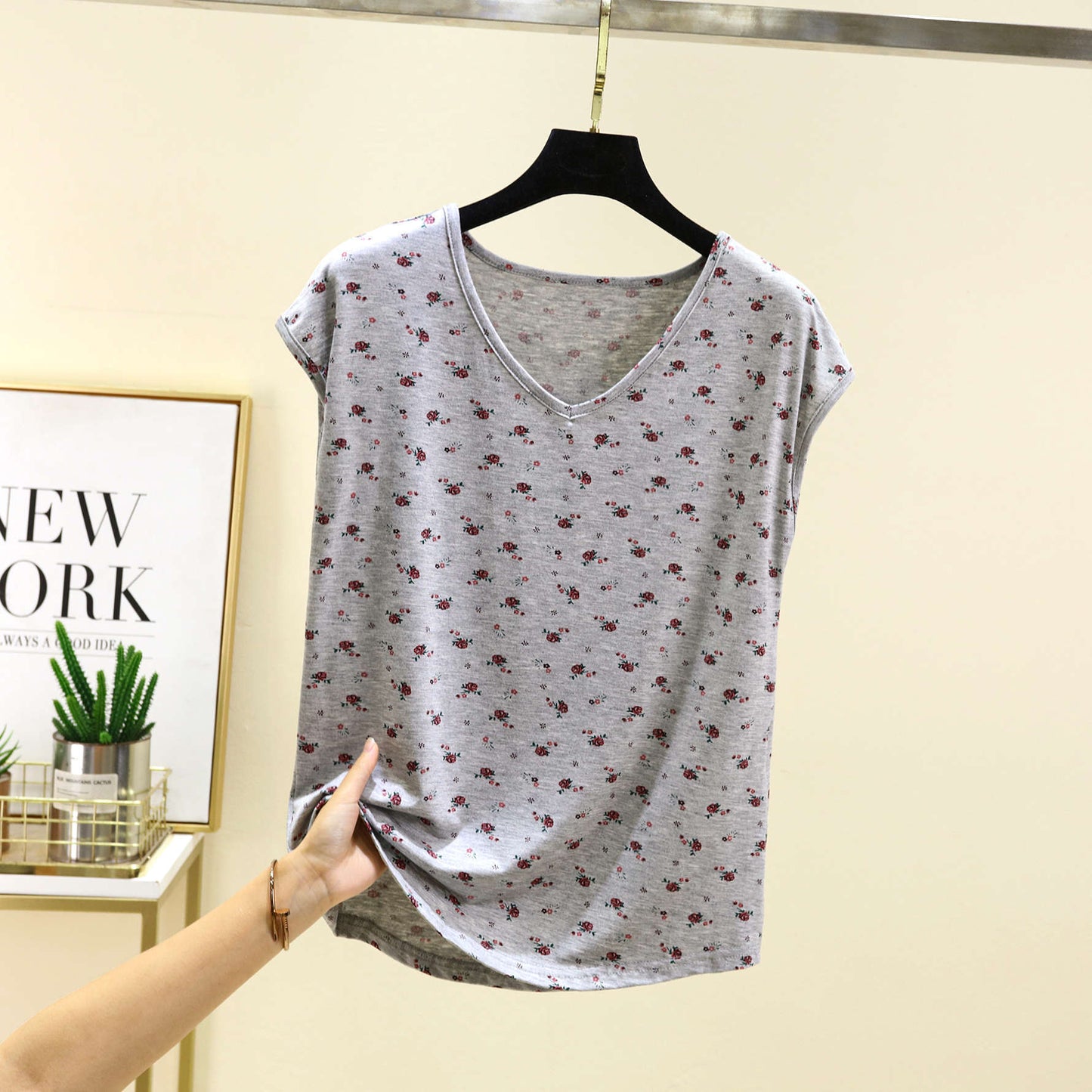 Floral Modal Sleeveless Top