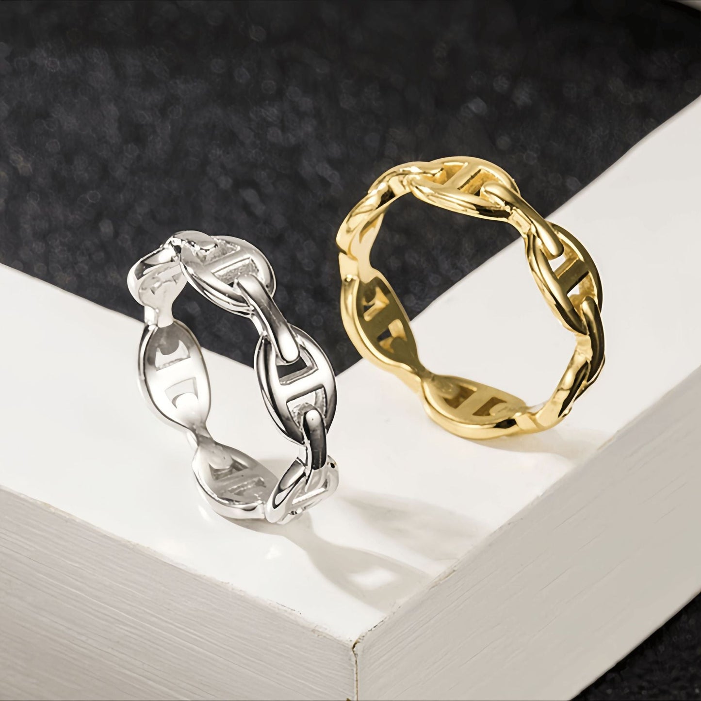 Titanium Steel Pig Nose Ring 18K Gold Plated Unisex Jewelry Drip Depot
