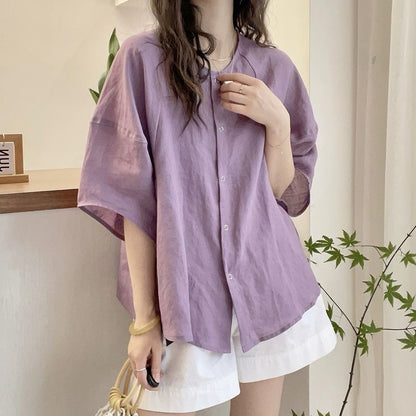 Casual Batwing Sleeve Shirt