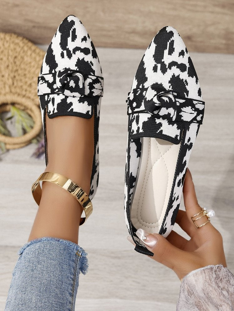 Womens Pointed-Toe Slip-On Flat Shoes Drip Depot