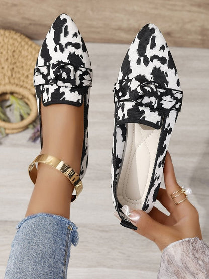 Womens Pointed-Toe Slip-On Flat Shoes Drip Depot